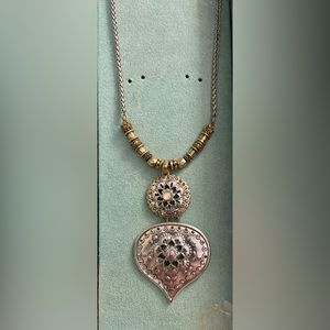 Lucky Brand Two Toned Pendant Necklace in Box.